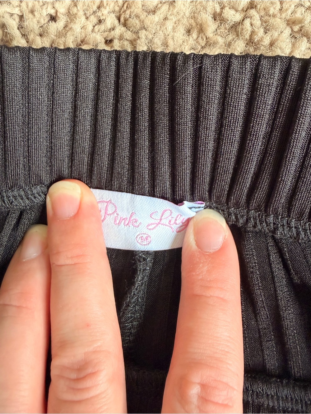 Pink Lily Ribbed Lounge Set - Picture 2 of 4